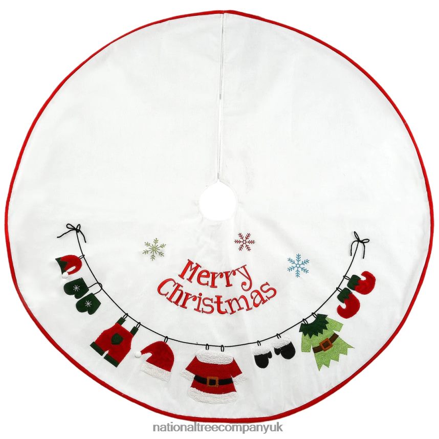 decoration | National Tree Company 48 White Merry Christmas Tree Skirt F2L4F565